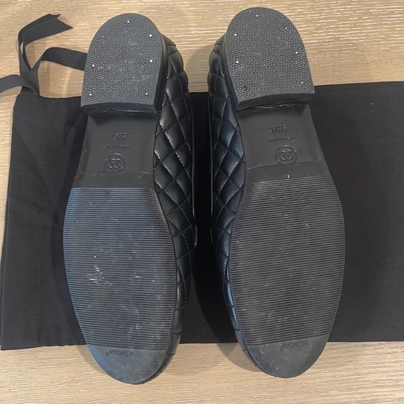 Chanel 22C lambskin loafer/moccasins in black size 38.5 - Picture 8 of 11